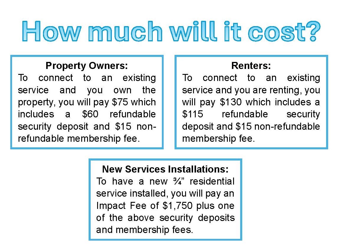 Costs to connect service or have new service installed